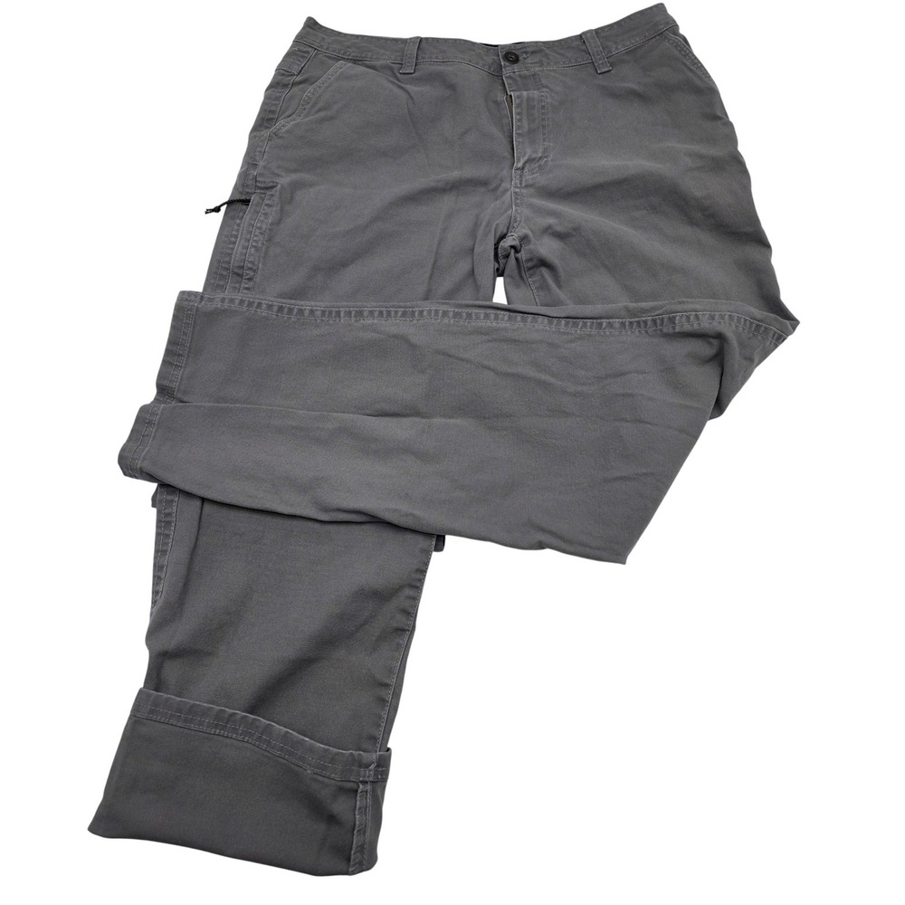 Utility Pants Mens 36x34 Gray Canvas Cargo Workwear Gorpcore, Streetwear, Casual